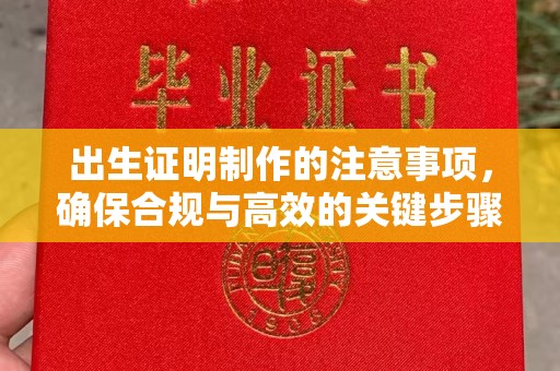 林芝出生证明制作的注意事项，确保合规与高效的关键步骤