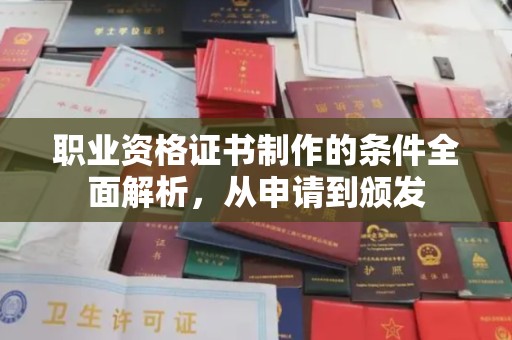 林芝职业资格证书制作的条件全面解析，从申请到颁发