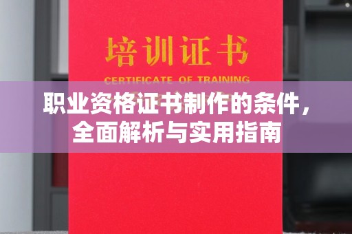 林芝职业资格证书制作的条件，全面解析与实用指南